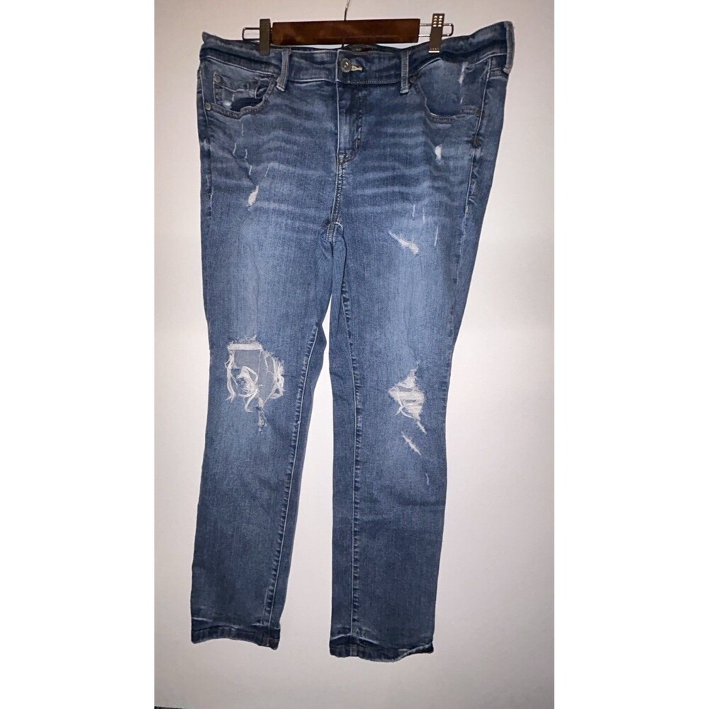 Torrid SZ 16 Reg Vintage Stretch Boyfriend Straight Distressed Jeans Plus Curvy